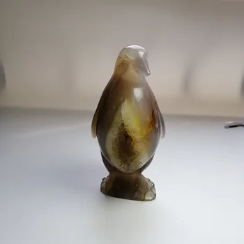 

High Quality Natural Agate Penguin Shape Stone Hand Crafted For Gift &Home Decor ZT