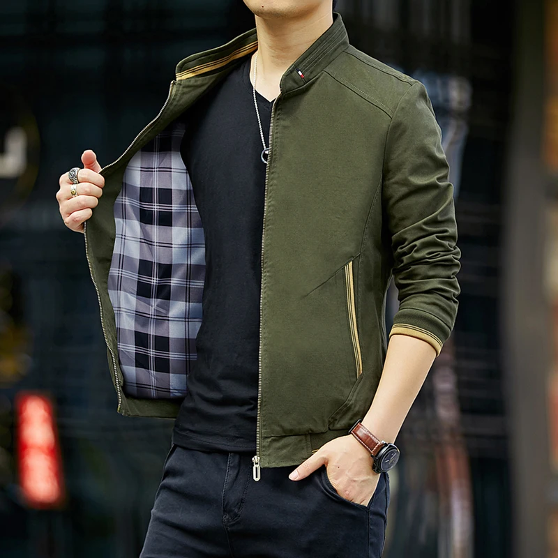 Cheap New 2019 Jacket Men Fashion Casual Loose Mens Jacket Sportswear Bomber Jacket Mens jackets men and Coats Plus Size M- 4XL