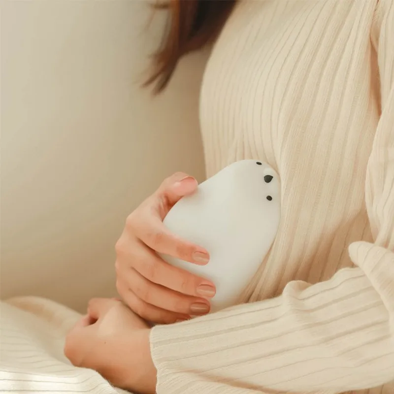 

450ml Silicone Seal Hot Water Bottle Mini Hot Water Bottles Girls Pocket Winter Hand Warmer Pain Relief Hand Feet Hot Water Bags