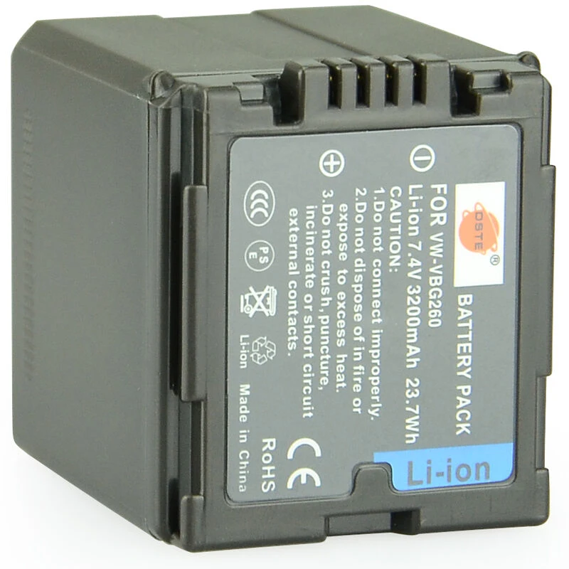 2 шт. 2500 мАч 3,7 V VW-VBK180 VBK180-V DSTE Камера Батарея двойной Зарядное устройство для цифрового фотоаппарата Panasonic V700MGK V10GK V100GK V100MGK V500GK V500MGK