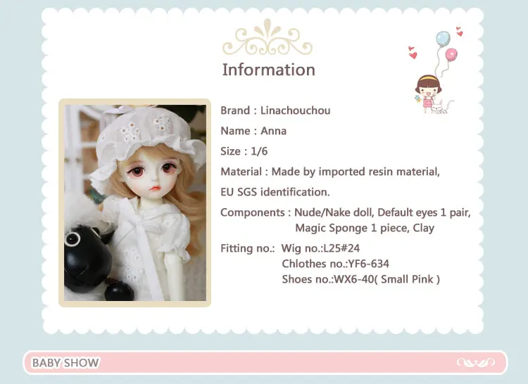 LinaChouchou Анна BJD SD кукла 1/6 модель тела девушки Oueneifs высокое качество смолы игрушки бесплатно глазные шары Модный магазин
