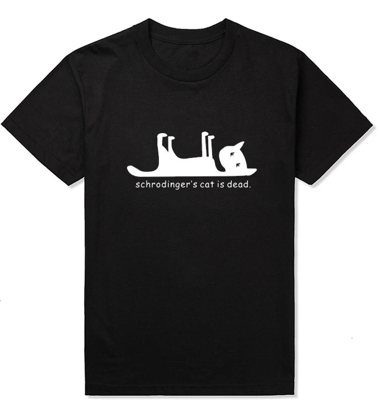 Женская футболка с котом Schrodinger Готическая эстетическая Kawaii винтажная Harajuku