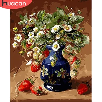 

HUACAN DIY Pictures By Number Flower Kits Home Decor Painting By Number Drawing On Canvas HandPainted Painting Art Gift