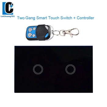 

Remote-Control 120 type 2 gang Wireless Eu/Uk-standard Wireless intelligent touch switch Wall-Light Touch-Screen-Switch