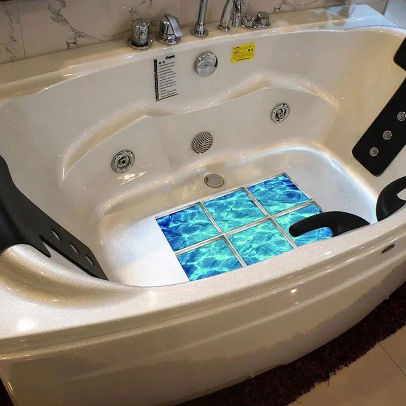 Противоскользящие 3D наклейки для ванны водонепроницаемые самоклеящиеся коврики