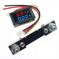 Mini digital voltímetro amperímetro dc 0 100v 50a dupla display led ampere voltímetro amperímetro detector tester