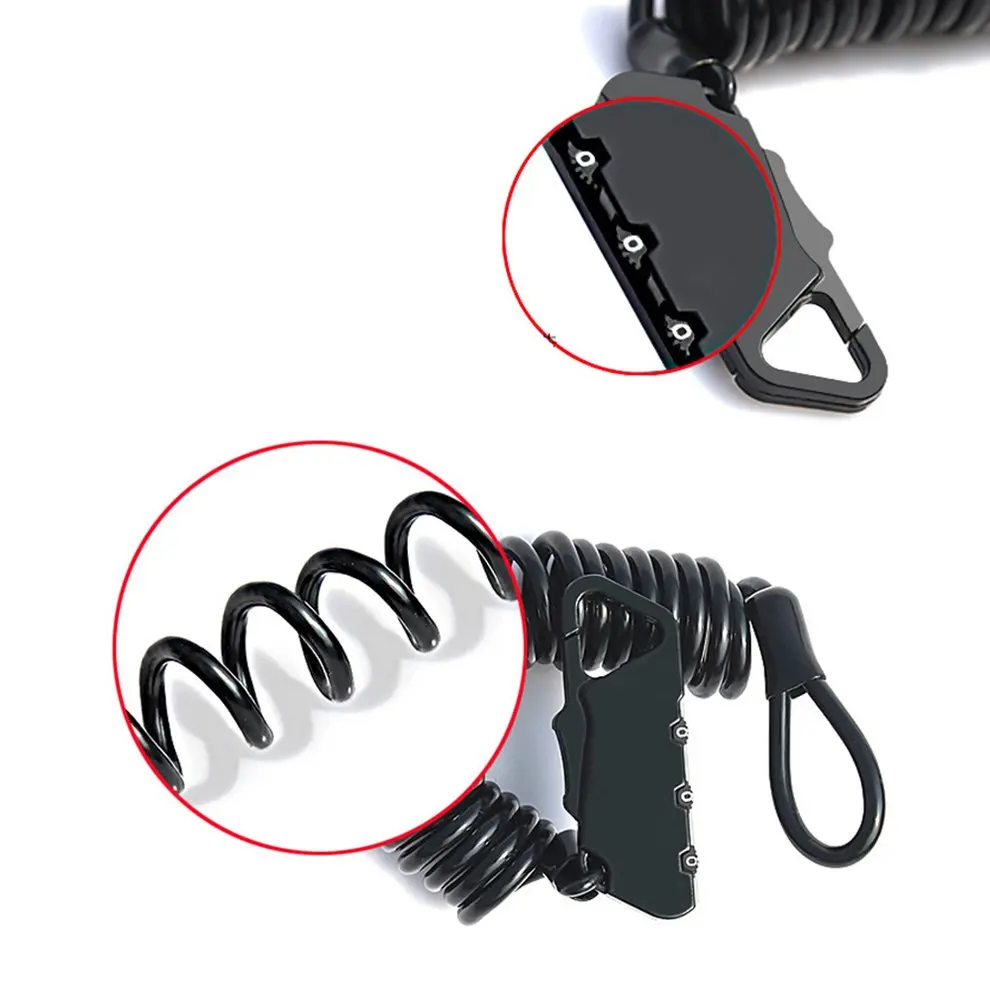 Bike Password Lock Mountain Car Stroller Snowboard Suitcase Anti-Theft Mini Cable Buggy Helmet Lock