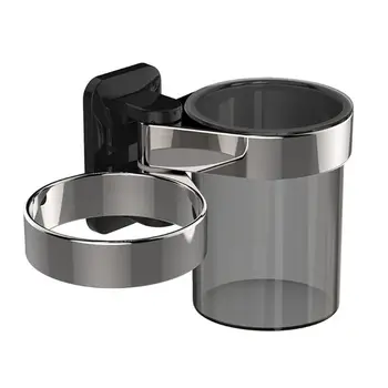 

Wall Mounted Hair Dryer Holder Rack Self Adhesive Bathroom Shelf Storage Stand