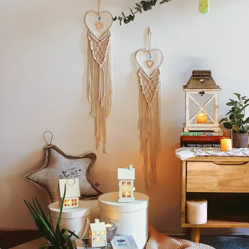 

Handmade Woven Macrame Wall Hanging Tapestry Wedding Wall Decoration Backdrop Wall Home Living Room Home Decor Art