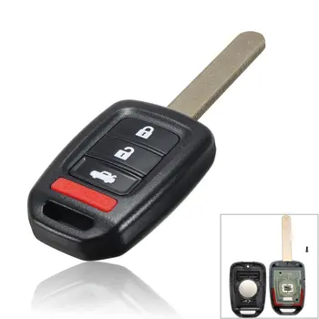 

New 313.8mhz 3+1 Button Remote Key Shell Case Car Key Housing Uncut Blade for Honda for Civic 2014-2015 for Accord 2013-2015