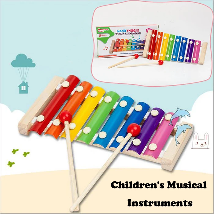 Имита музыкальный инструмент, игрушка деревянный каркас Ксилофоны Для детей игрушки детские развивающие игрушки подарки с 2 молотками