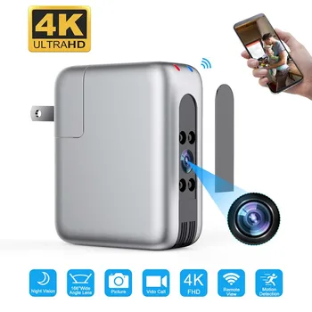 

Smart Home Baby Monitor CCTV WiFi Camera Plug USB Charger 166 Wide Lens 4K FHD Camcorder Night Vision Security Video Recorder