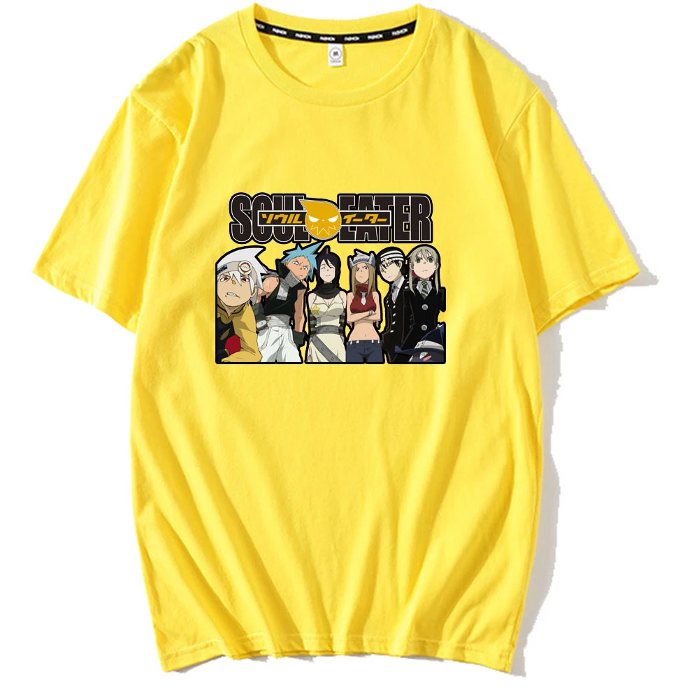 Soul Eater Black Star Print Men Tshirt Tees Summer Japan Anime Casual  Tshirt Fashion Fitness Short Sleeve Loose Hip Hop T-shirt