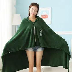 2021 Attack on Titan Blanket Cloak Shingeki No Kyojin Survey Corps Cloaks Flannel Cape Cosplay Costume Hoodie Real Photos