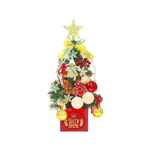 Christmas Tree 18 Inch DIY Artificial Christmas Tree with String Lights and Christmas Hangings Ornaments Christmas Gi