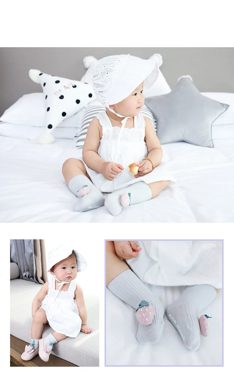 Милые хлопковые носки для новорожденных нескользящие носки-тапочки для малышей носки для малышей Детские носки на осень и весну