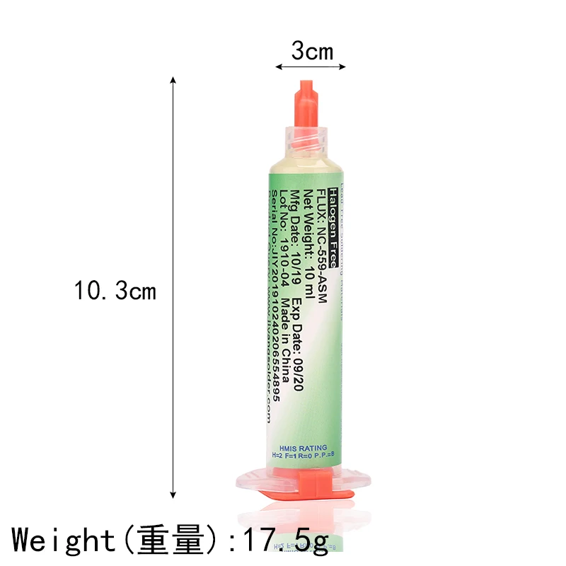 1pc 10cc Soldering paste 100% Original AMTECH NC-559-ASM  PCB No-Clean Welding flux rosin Dispensing needle piston Solder paste