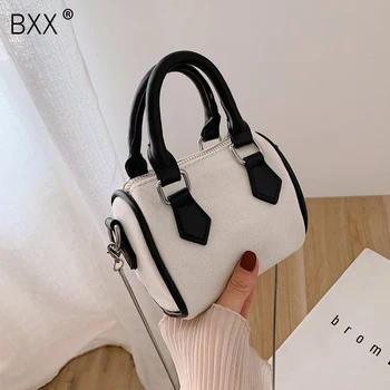 

[BXX] Casual Canvas Solid Color Crossbody Bags For Women 2020 Spring Small Shoulder Messenger Bag Female Travel Handbags HL789