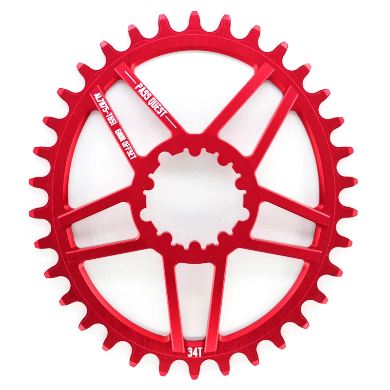 Пасс QUEST SRAM gx xx1 eagle GXP овальная MTB узкая широкая цепь 34T 6mm офсетная велосипедная Звездочка для велосипеда/цепь колеса коленчатого набора