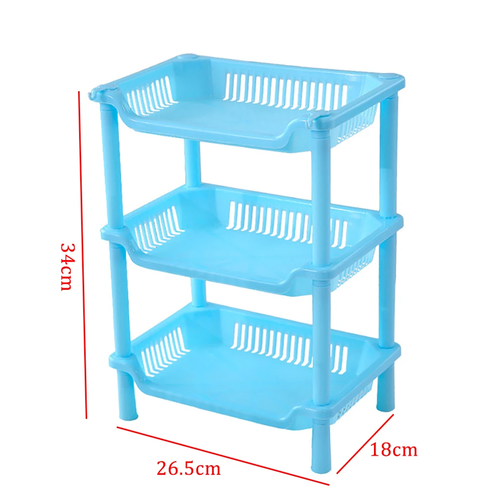 thumbnail image 1 of Organizador de cocina de 3 capas, estante de almacenamiento de artículos diversos ensamblado de plástico de alta calidad, estante de baño, organización del hogar, 1 of 5