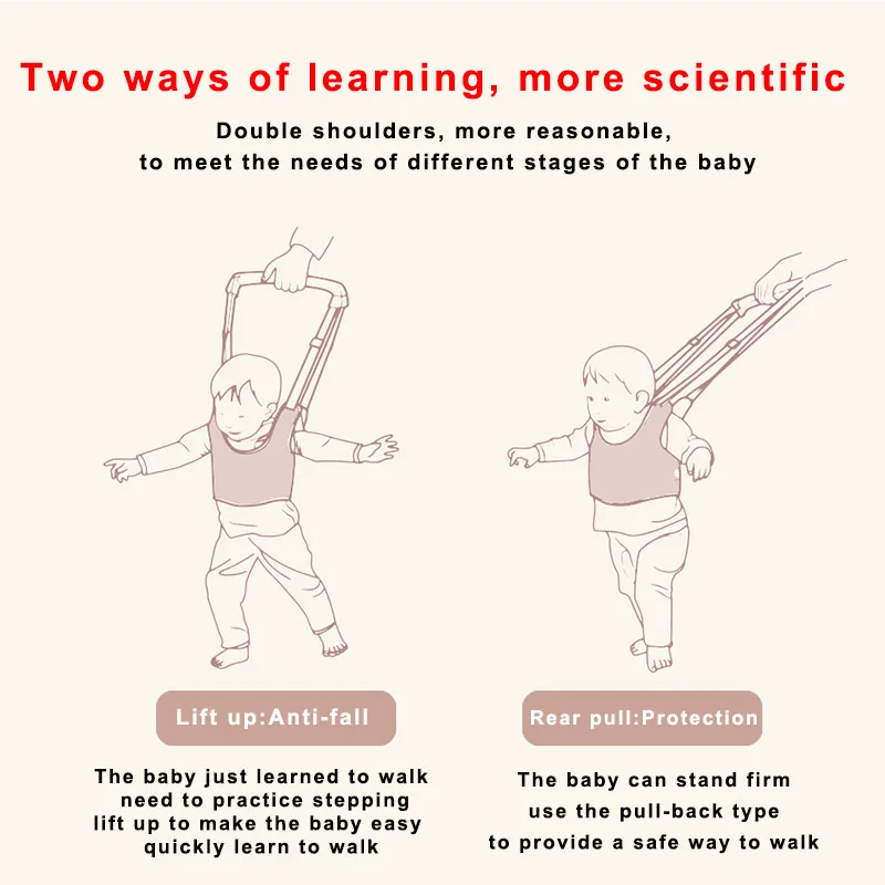 Hot Sale Baby Walker Protable Baby Harness Assistant Toddler Leash For Kids Learning Training Walking Baby Toddler belt