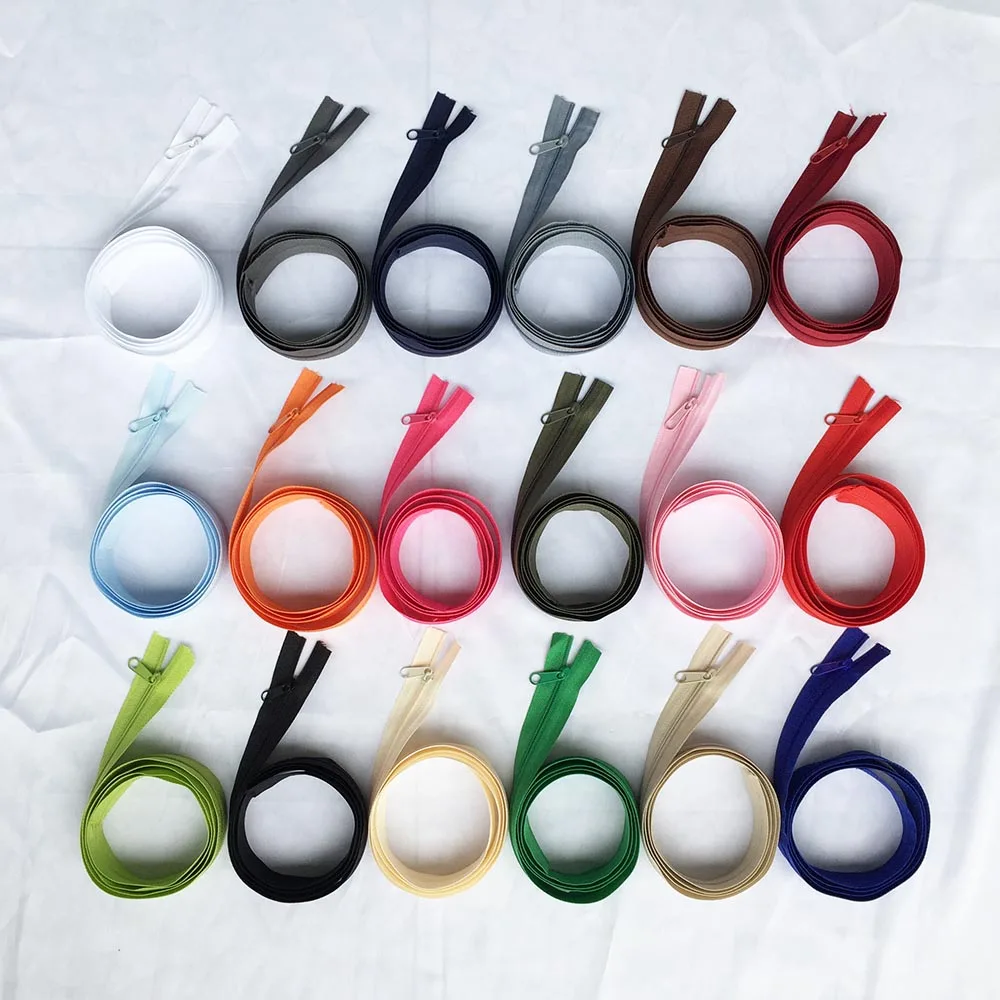 3# 1~20 Meters Long Nylon Coil Zippers In Rolls with 2~40 Pieces Zipper Sliders For Tailor DIY Sewing Quilt Cover Bag Zipper