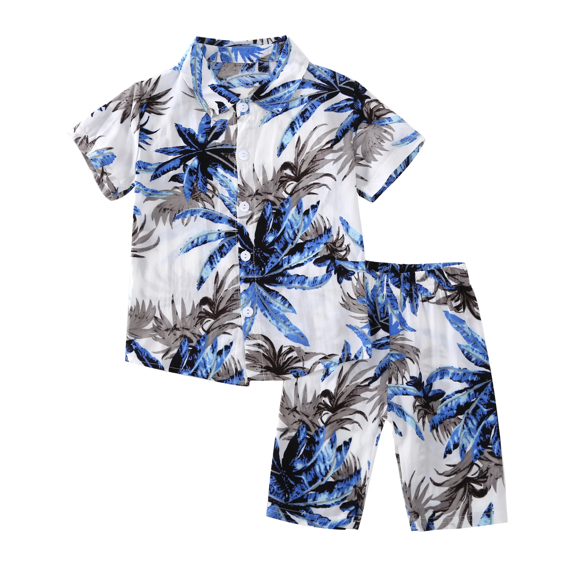 

Amazon Hot Sales INS Hot Selling 2019 New Style Tree Print Shirt + Pants Set