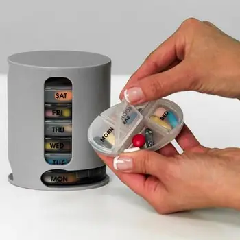 

7 Day Pill Organizer For Storage Case Compact Tissue Mini Pill Storage Box Drug Storage Box