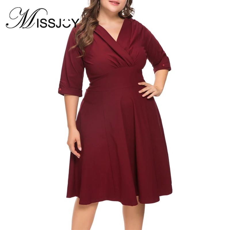 Винтажные вечерние осенние женские платья MISSJOY повседневные элегантные черные