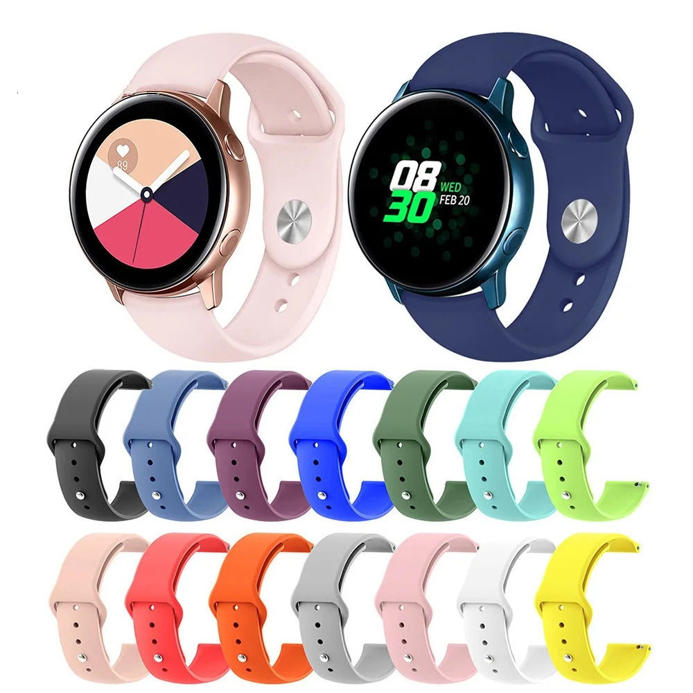 20/22 мм ремешок для часов Силиконовый браслет Huawei Watch 2/Samsung Gear S2 ремешки Correa Xiaomi Amazfit