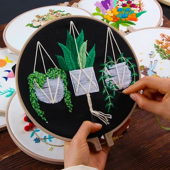 

DIY Embroidery Kits Embroidery Set Needlework Cross Stitch kits for Beginner DIY Art Sewing Craft Gift