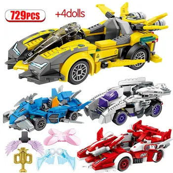 

729pcs City Creator Racing Car Vehicle Building Blocks Technic MOC Bricks Assembly Model Education Toys for Boys