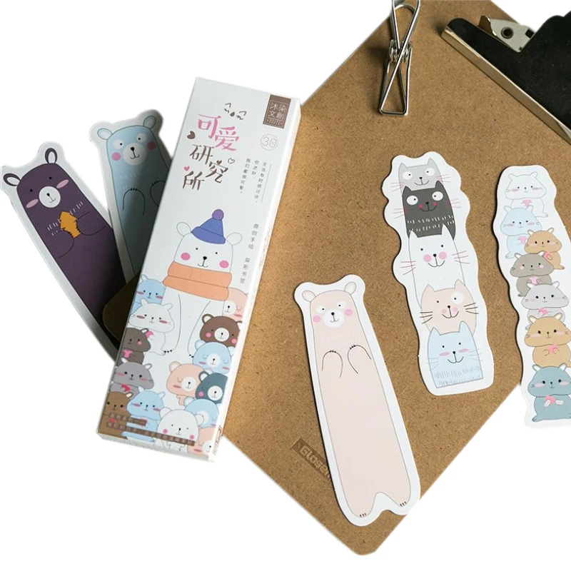 Metal Bookmark, Floral Painting Bookmark, Magnetic Bookmark 30pcs/lot Kawaii Cartoon Animal Hand-drawn Bookmarks Page Holder