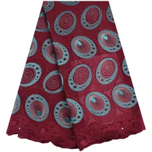 Удобная африканская швейцарская вуаль кружева в швейцарской свадебной ткани с отверстиями камнями нигерийское швейцарское хлопковое кружево для платья F1730
