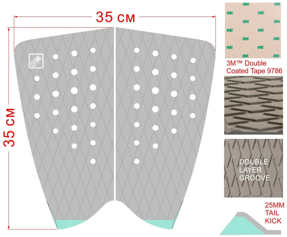 Ananas доска для серфинга с рыбьим хвостом EVA Тяговая Нескользящая Накладка аксессуары для серфинга kisurfboard палубная площадка