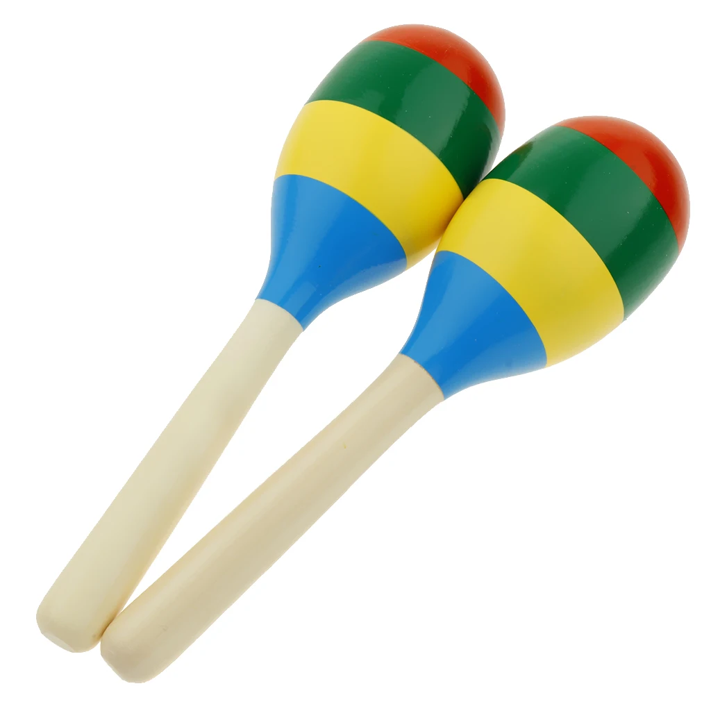 1 Pair Maraca Sand Hammer Shaker for Baby Kids Children Music Early Educational Toys