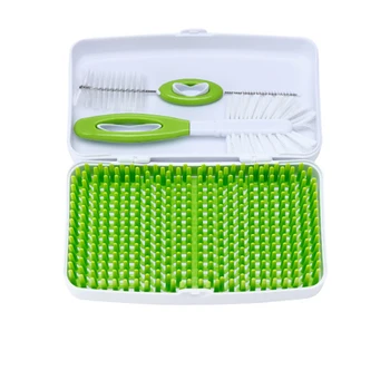 

Drying Rack Portable Folding Lawn Baby Bottle Rack With Brush Cleaning Kit Baby Bottle Drying Rack