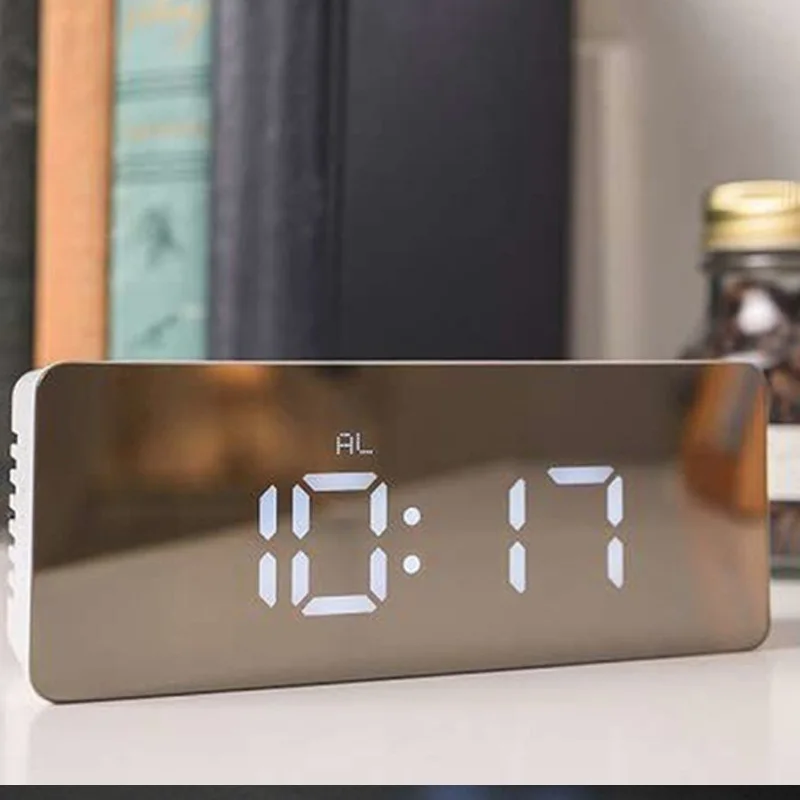 

Mirror Surface LED Display Automatic Horologe Gift Kitchen Home Timepiece for Prompt Time Remind Timer for Alarm Clock