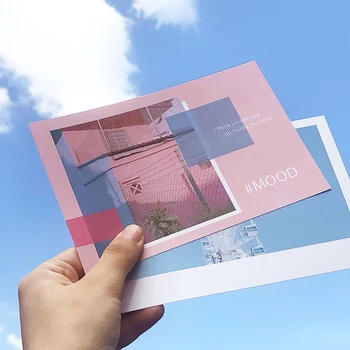 

7 Sheets Live Elsewhere Series Stickers Journal Decoration Material Wall Sticker Landscape Literary Wall Collage Kit Aesthetic