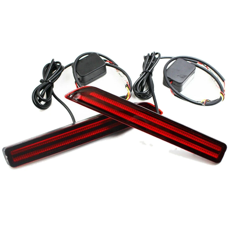 

2Pcs LED Rear Bumper Reflector Lights for Nissan Murano 2015 2016 Car LED DRL Turn Signal Tail Lights 12V Warning Fog Lamp