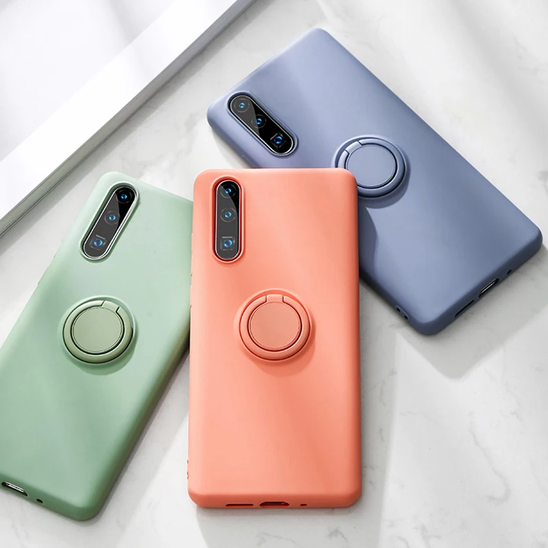 Мягкий силиконовый чехол для Huawei P40 Lite Pro P30 P20 Mate 20 противоударный бронированный с
