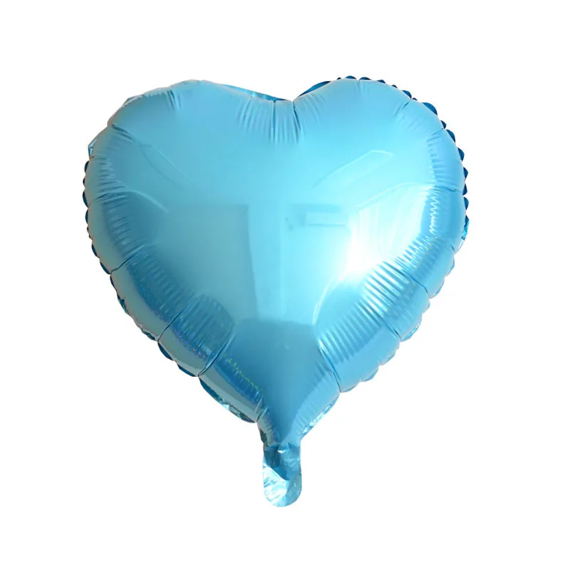 1 шт., 18 дюймов, фольгированный шар в форме сердца, для детского дня рождения, вечеринки, свадьбы, Декор, Товары для детей, воздушные шары, вечерние шары - Цвет: Небесно-голубой