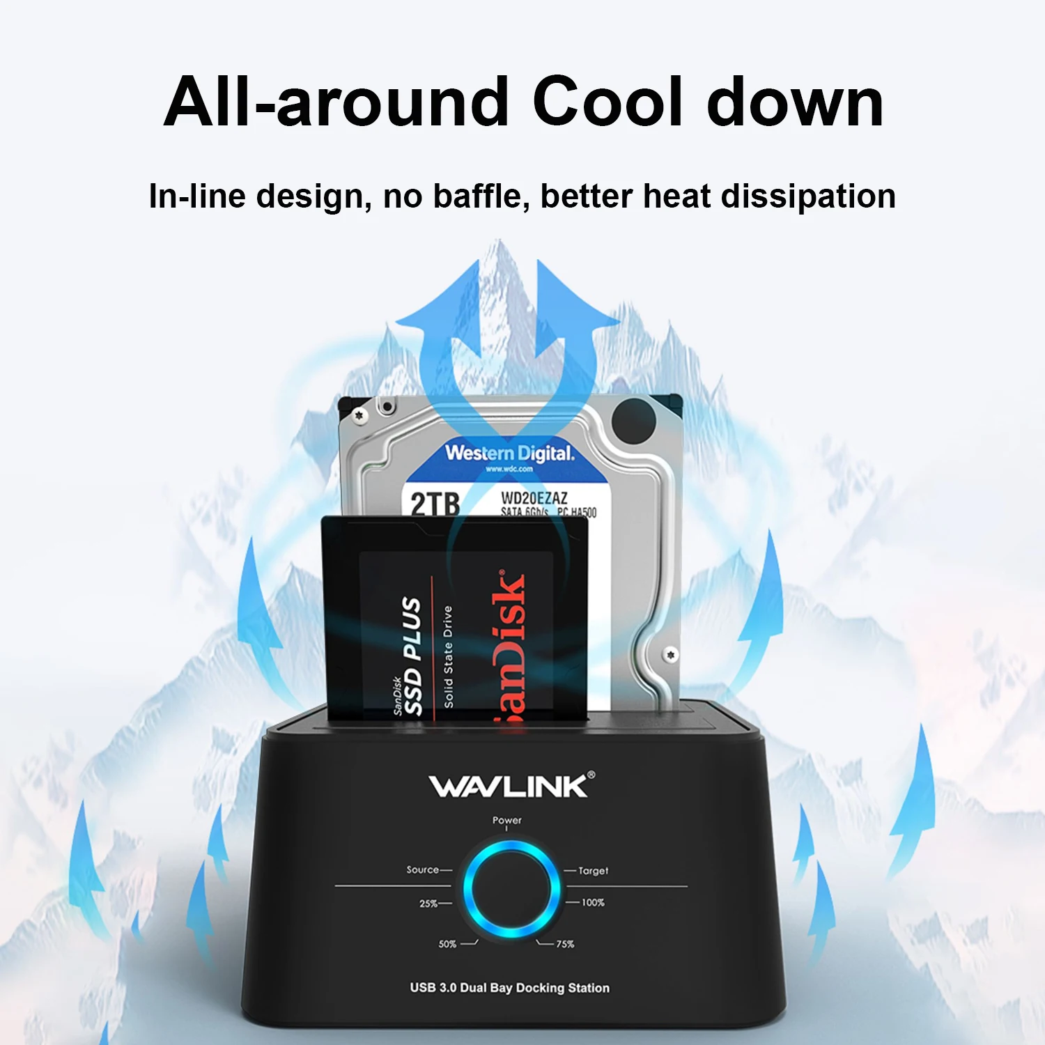 Wavlink HDD Docking Station Sata Hard Drive Enclosure SATA to USB 3.0 Adapter UASP For 2.5 3.5 SSD Disk Case HD Box Dock external hard drive case,hard drive enclosure,hdd docking station