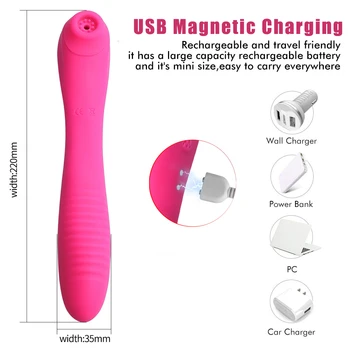 Clitoral Sucking Vibrator with Vibrating Egg, 2 in 1 G-spot & Clitoris Stimulator, Rechargeable & Waterproof Nipples Clit Sucker 5