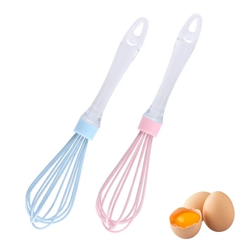 

Multifunctional Rotary Manual Egg Beater Mixer Mini Plastic Kitchen Egg Whisk Bake Tool Egg Agitator Silicone Eco-Friendly