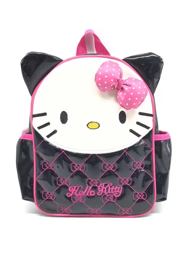Детский рюкзак с рисунком Hello kitty, глянцевый водонепроницаемый рюкзак из искусственной кожи