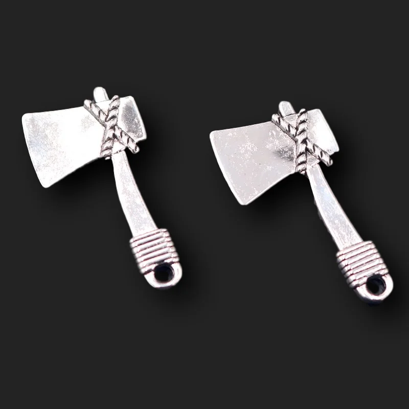 

8pcs Silver Plated Tool Axe Pendants Retro Necklace Earrings Accessories DIY Charms For Jewelry Crafts Making 41*21mm A2342