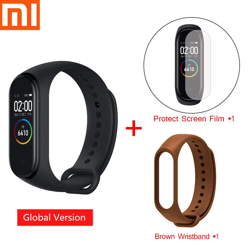 Global mi4 strap D Mi Band 4 смарт-браслет Xiao mi спортивный фитнес-трекер Шагомер мониторинг сердечного ритма фитнес-браслет для xio mi Band 4 3 - Цвет: Global mi4 strap D