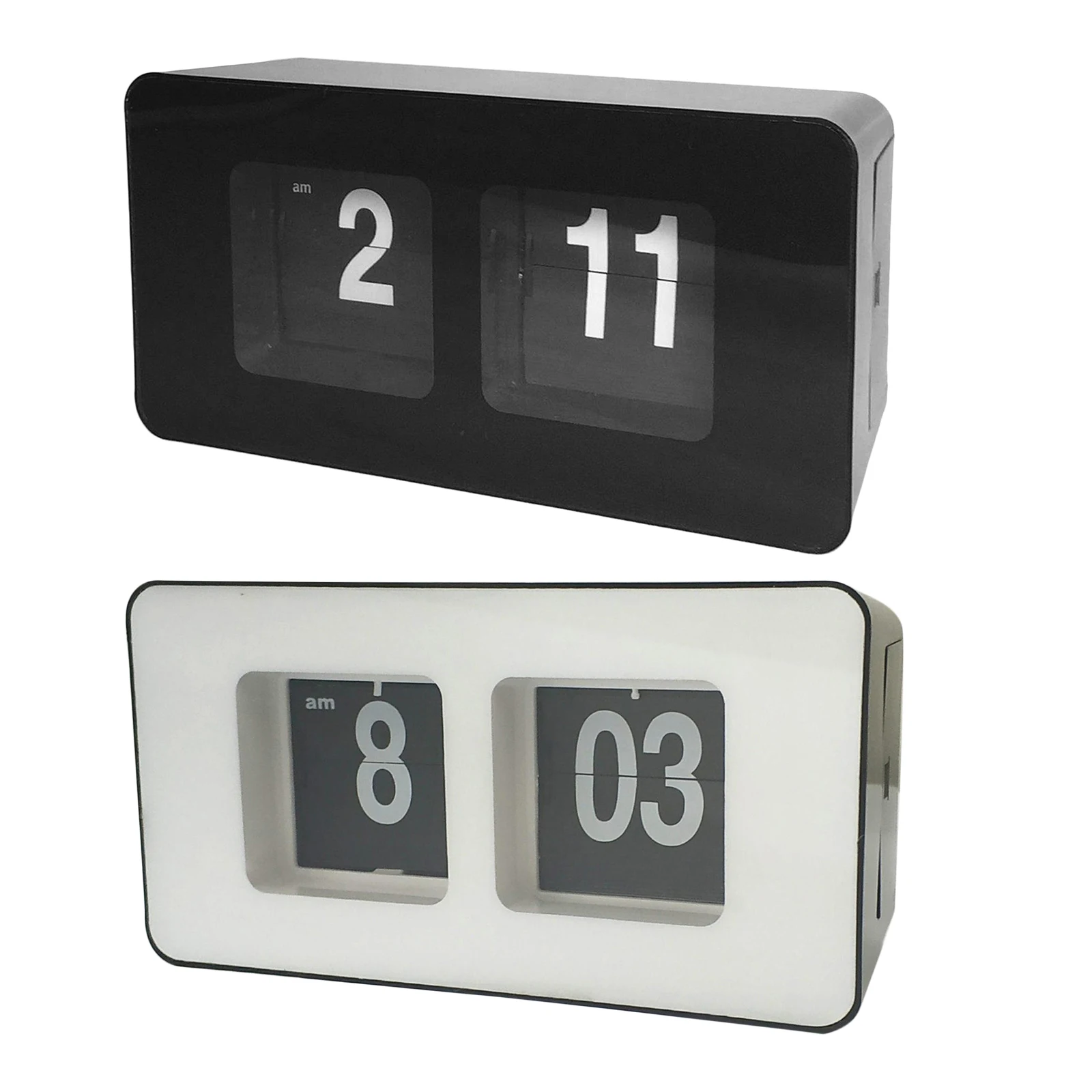 Auto Flip Clock Stylish Modern Simple Vintage Style Clock Desk Table File Down Page Clock