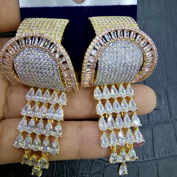 

GODKI Trendy Super Long African Earrings For Women Earrings Geometric Drop Earring 2020 Brincos Female DIY Fashion Jewelry